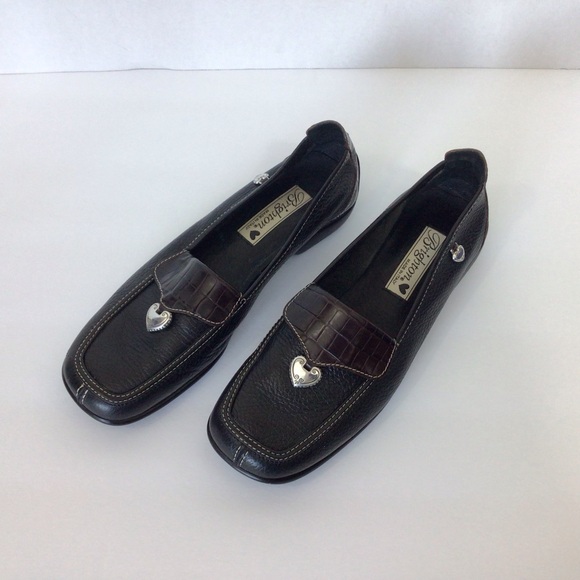 Brighton URSA Black Leather Loafers, 7M - Picture 1 of 9